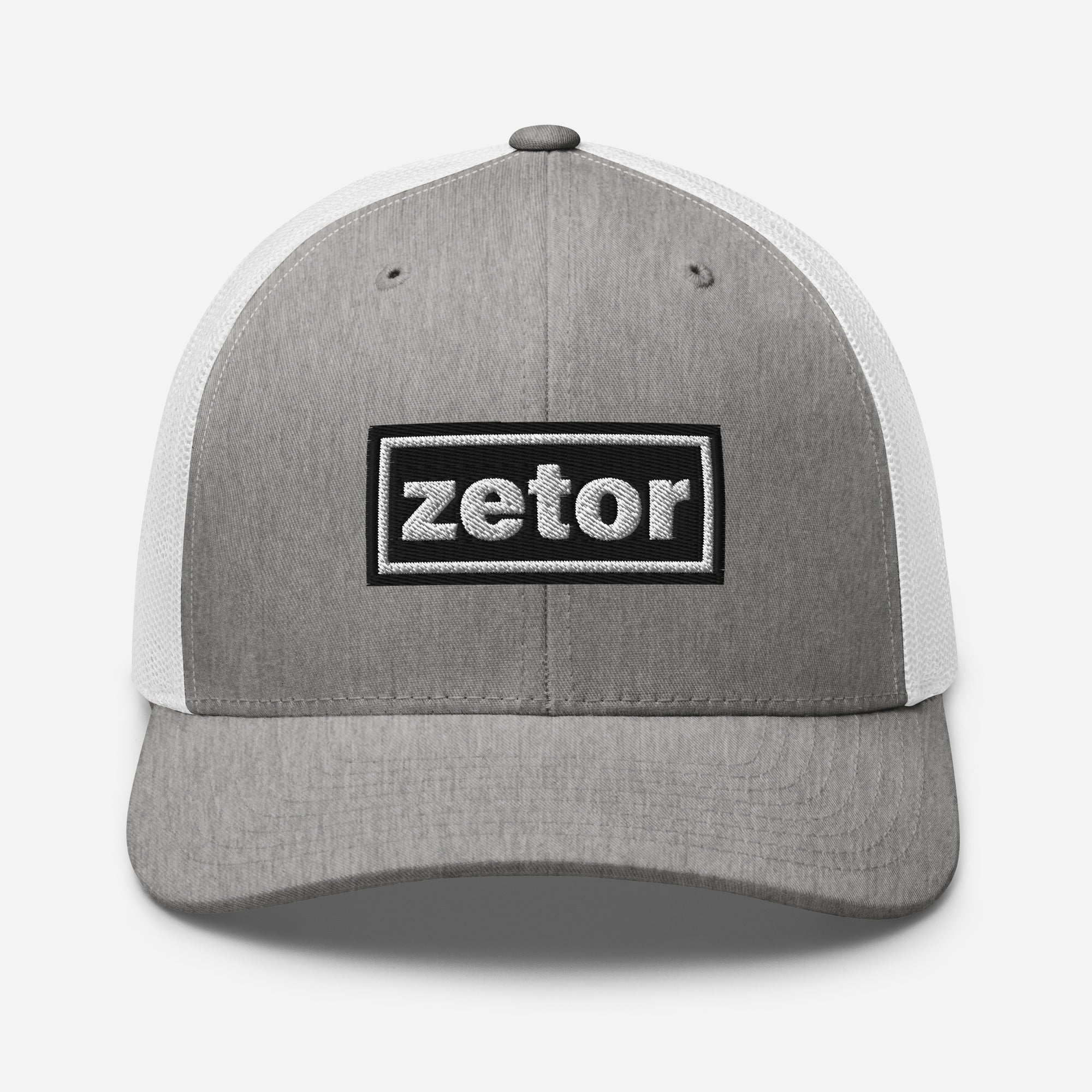 The Tractor Mugs Store Heather Grey/White Oasis Style Retro Zetor | Trucker Cap Quality Farmers Merch