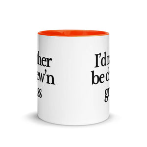 The Tractor Mugs Store I'D RATHER BE CHEW'N GRASS | Mug with Color Inside Quality Farmers Merch
