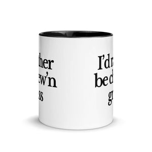 The Tractor Mugs Store I'D RATHER BE CHEW'N GRASS | Mug with Color Inside Quality Farmers Merch