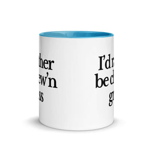 The Tractor Mugs Store I'D RATHER BE CHEW'N GRASS | Mug with Color Inside Quality Farmers Merch