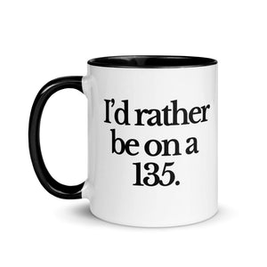 The Tractor Mugs Store I'D RATHER BE ON A 135 | Mug with Color Inside Quality Farmers Merch