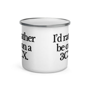 The Tractor Mugs Store I'D RATHER BE ON A 3CX | Enamel Mug Quality Farmers Merch