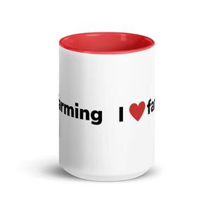 The Tractor Mugs Store I Love Farming | Mug with Color Inside Quality Farmers Merch