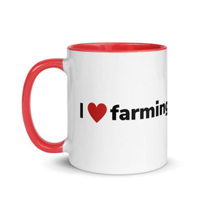 The Tractor Mugs Store I Love Farming | Mug with Color Inside Quality Farmers Merch