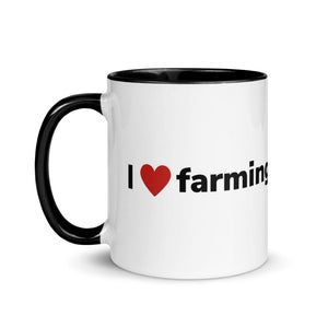The Tractor Mugs Store I Love Farming | Mug with Color Inside Quality Farmers Merch