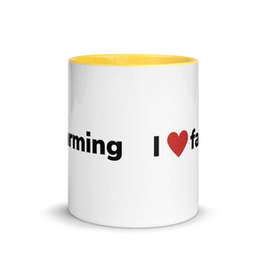 The Tractor Mugs Store I Love Farming | Mug with Color Inside Quality Farmers Merch