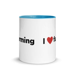 The Tractor Mugs Store I Love Farming | Mug with Color Inside Quality Farmers Merch