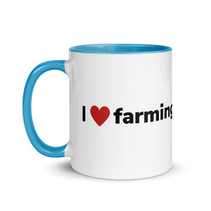The Tractor Mugs Store I Love Farming | Mug with Color Inside Quality Farmers Merch