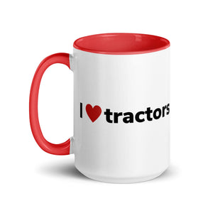 The Tractor Mugs Store I Love Tractors | Mug with Color Inside Quality Farmers Merch