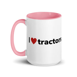 The Tractor Mugs Store I Love Tractors | Mug with Color Inside Quality Farmers Merch