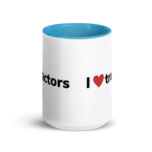 The Tractor Mugs Store I Love Tractors | Mug with Color Inside Quality Farmers Merch