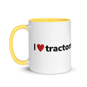 The Tractor Mugs Store I Love Tractors | Mug with Color Inside Quality Farmers Merch
