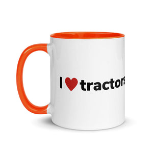 The Tractor Mugs Store I Love Tractors | Mug with Color Inside Quality Farmers Merch