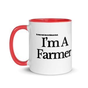 The Tractor Mugs Store I'M A FARMER | Mug with Color Inside Quality Farmers Merch