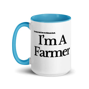 The Tractor Mugs Store I'M A FARMER | Mug with Color Inside Quality Farmers Merch