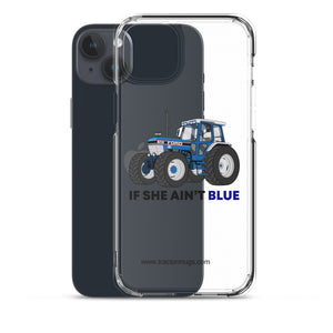 The Tractor Mugs Store If She Ain't Blue | Clear Case for iPhone® Quality Farmers Merch