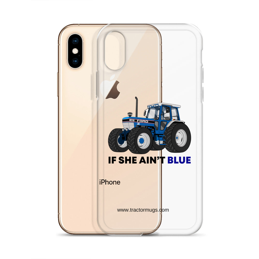 The Tractor Mugs Store If She Ain't Blue | Clear Case for iPhone® Quality Farmers Merch
