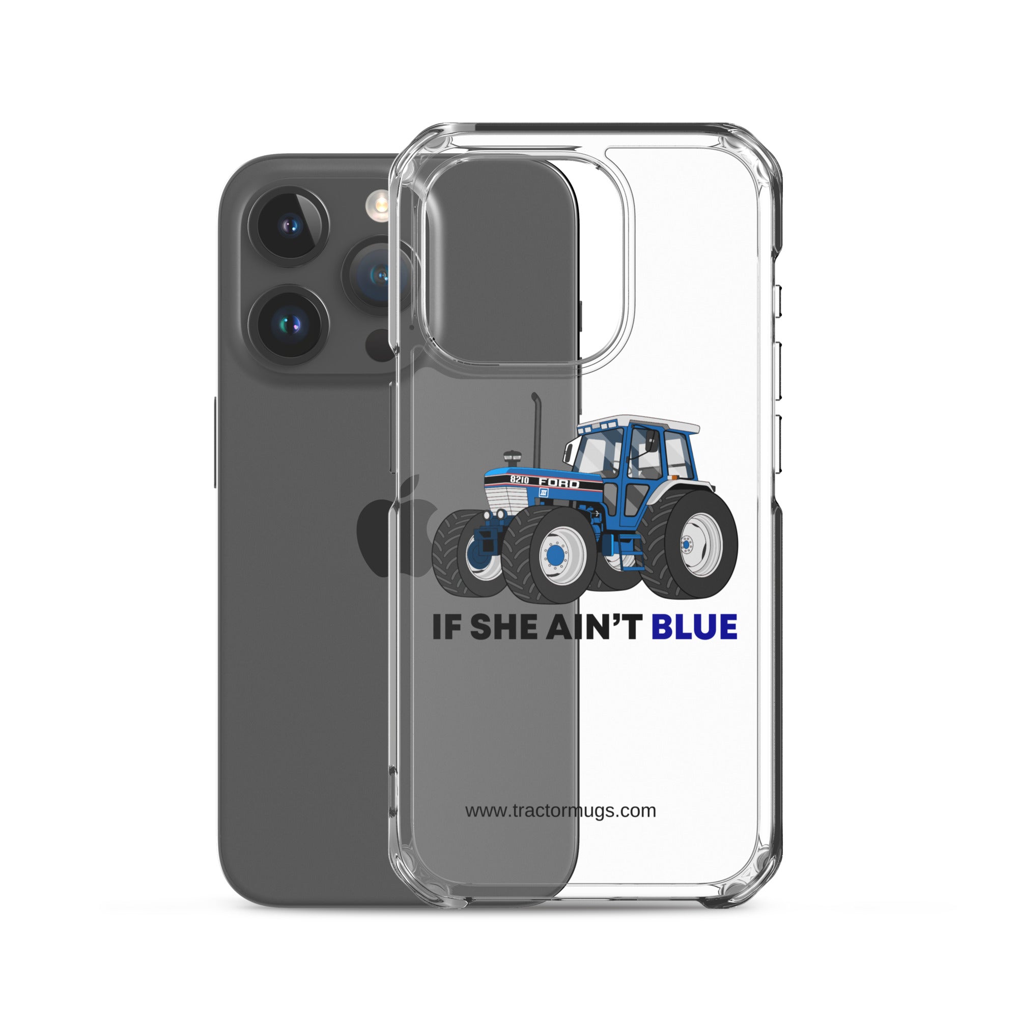 The Tractor Mugs Store If She Ain't Blue | Clear Case for iPhone® Quality Farmers Merch