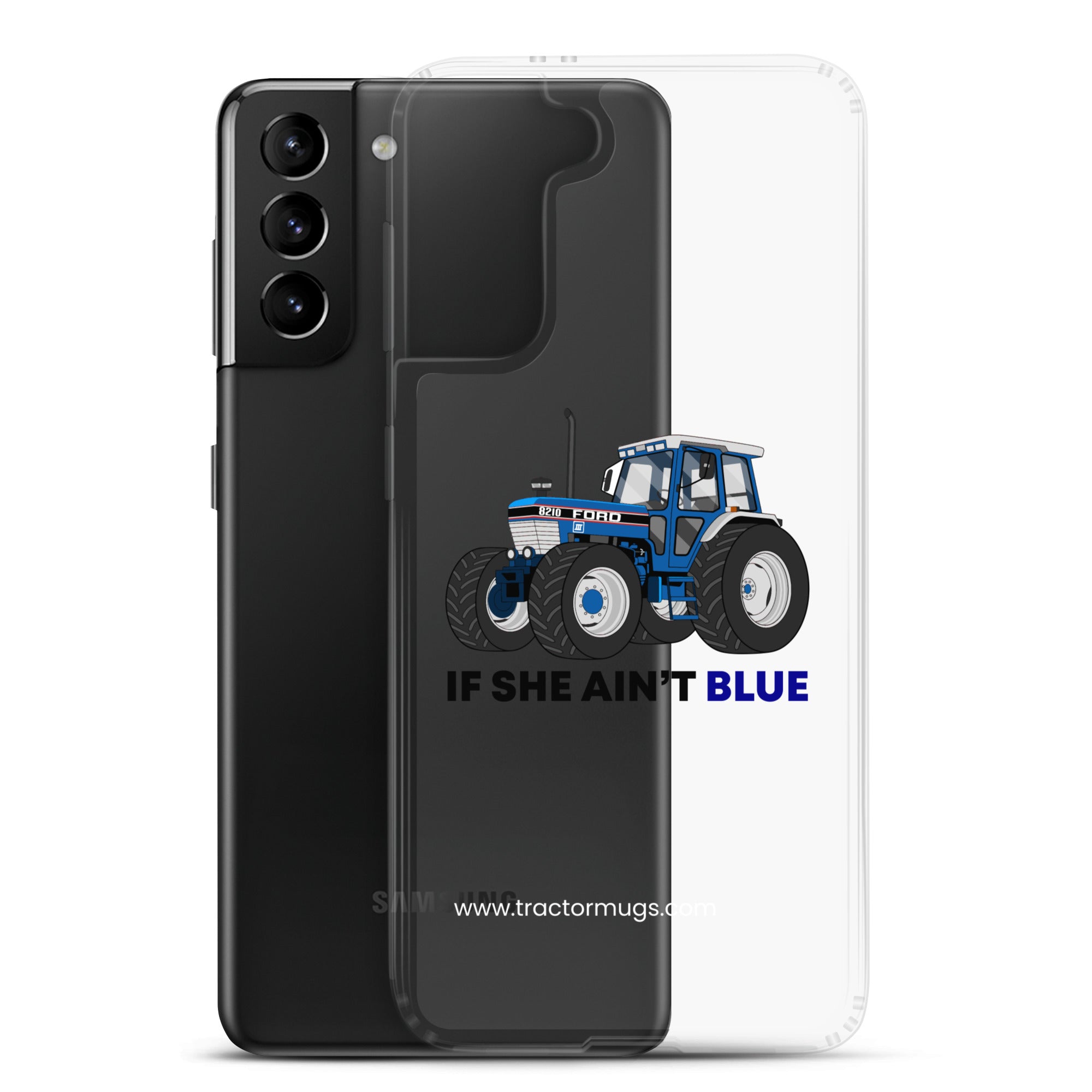 The Tractor Mugs Store If She Ain't Blue | Clear Case for Samsung® Quality Farmers Merch