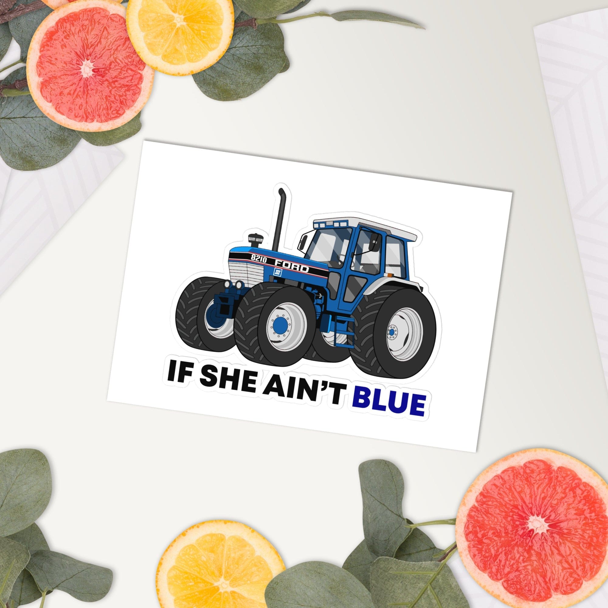The Tractor Mugs Store If She Ain't Blue | Sticker sheet Quality Farmers Merch