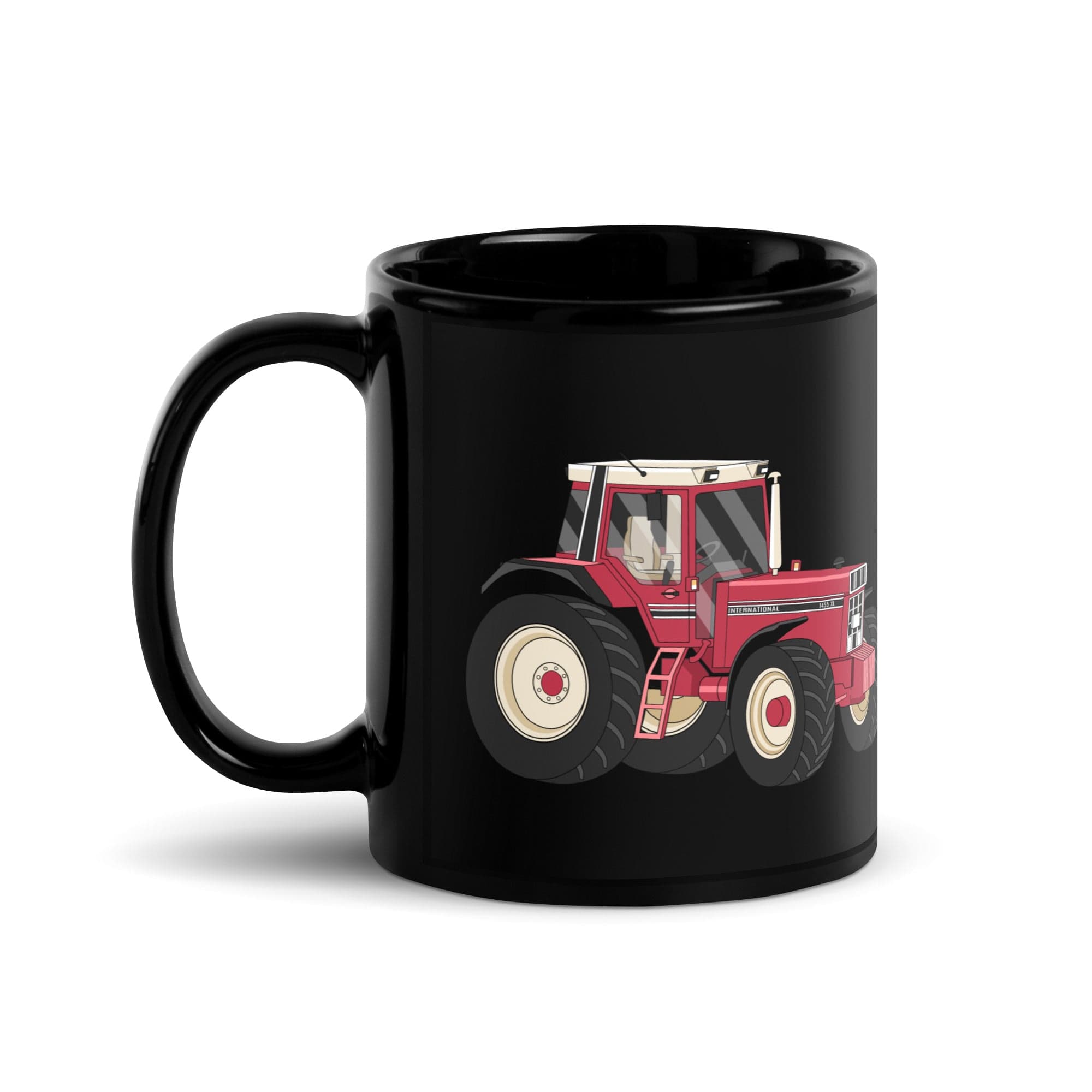 The Tractor Mugs Store IHC 1455 XL | Black Glossy Mug Quality Farmers Merch