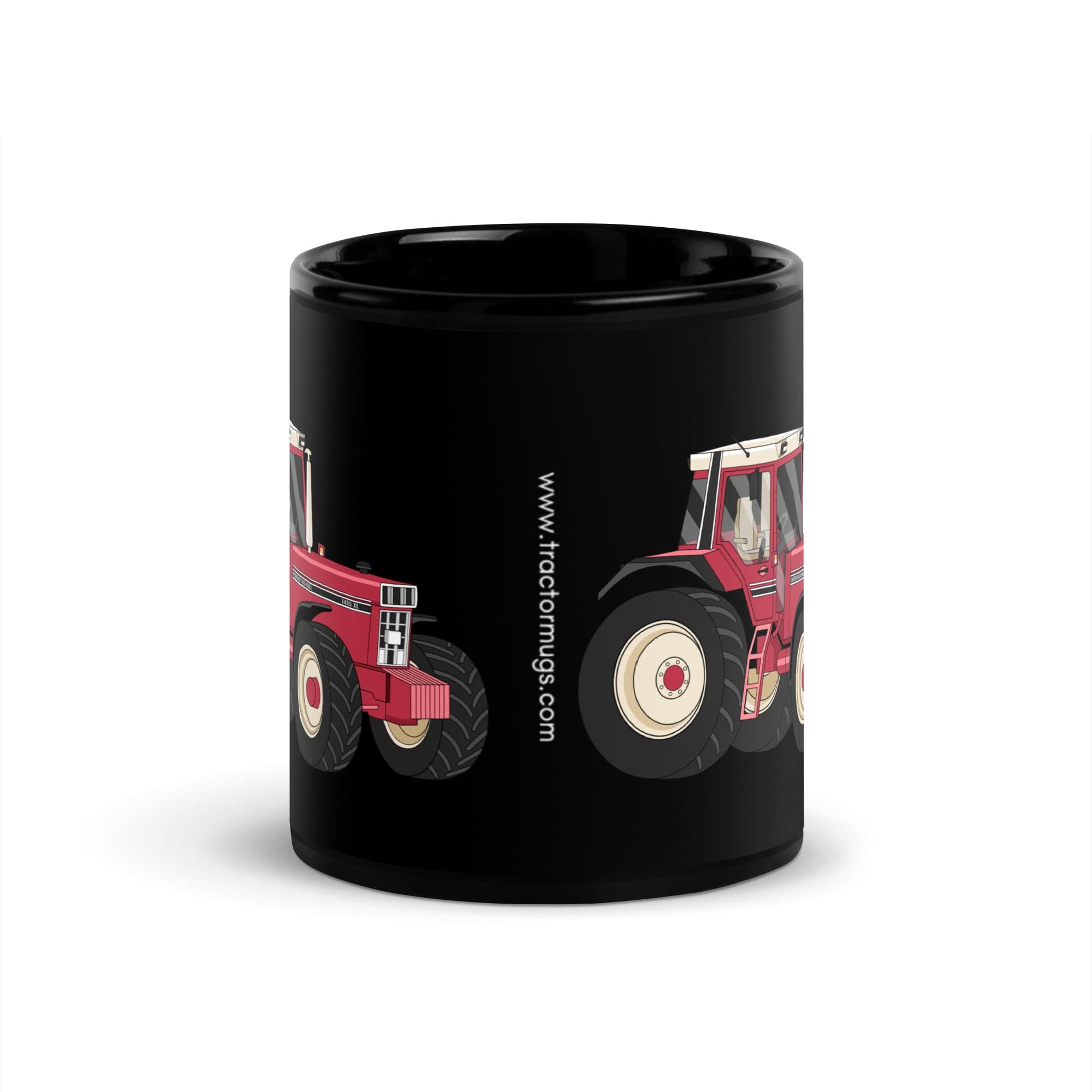 The Tractor Mugs Store IHC 1455 XL | Black Glossy Mug Quality Farmers Merch