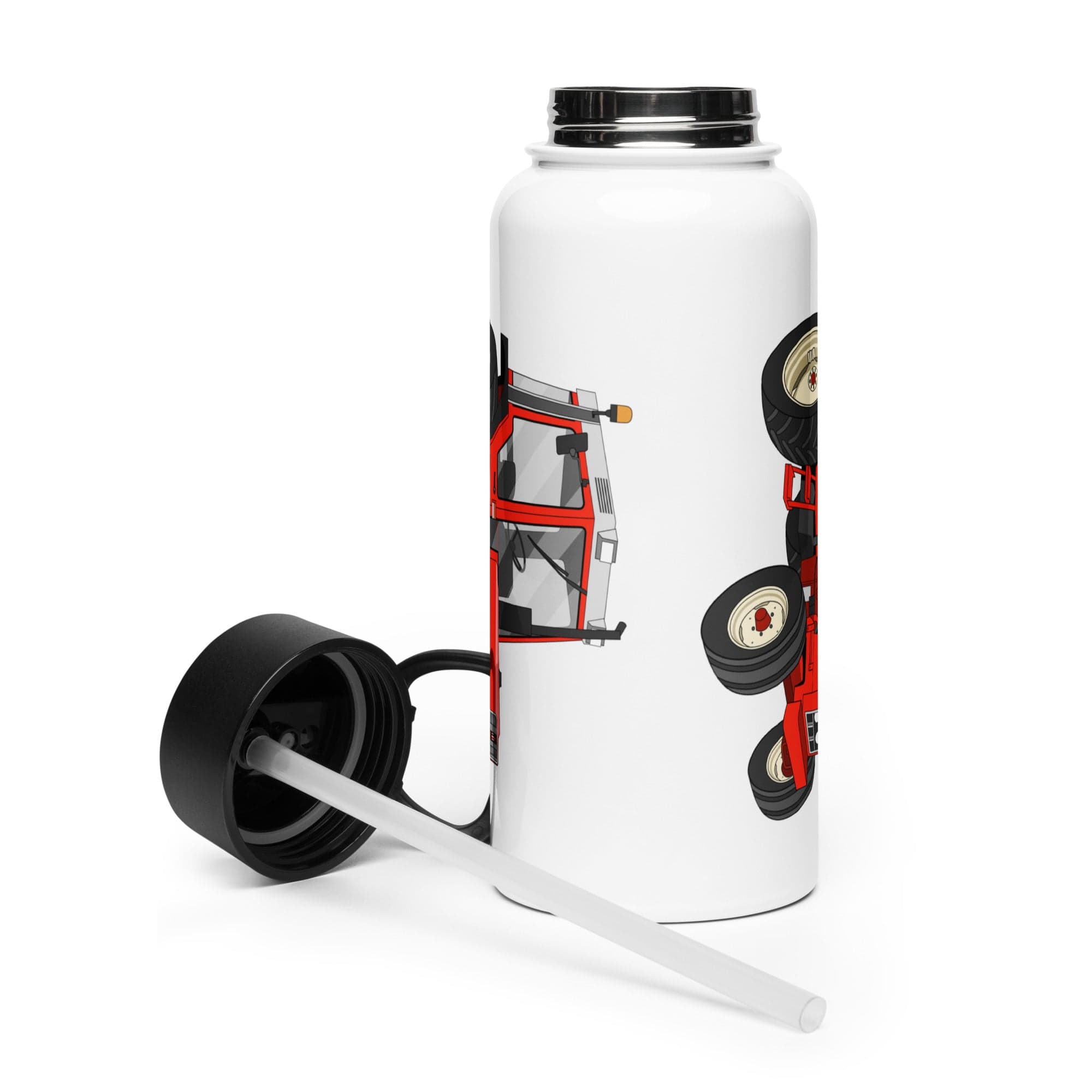 The Tractor Mugs Store International 785 XL  | Stainless steel water bottle with a straw lid Quality Farmers Merch