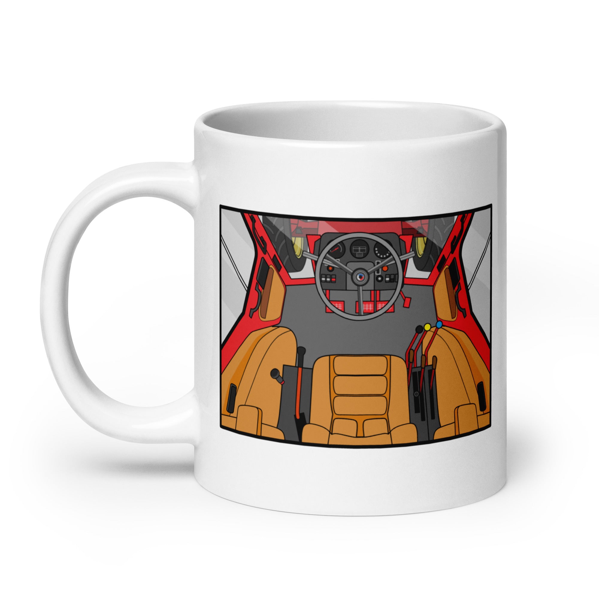 The Tractor Mugs Store International Cabin | White glossy mug Quality Farmers Merch