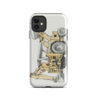 The Tractor Mugs Store iPhone 11 JCB 3C II Pencil Sketch | Tough Case for iPhone® Quality Farmers Merch