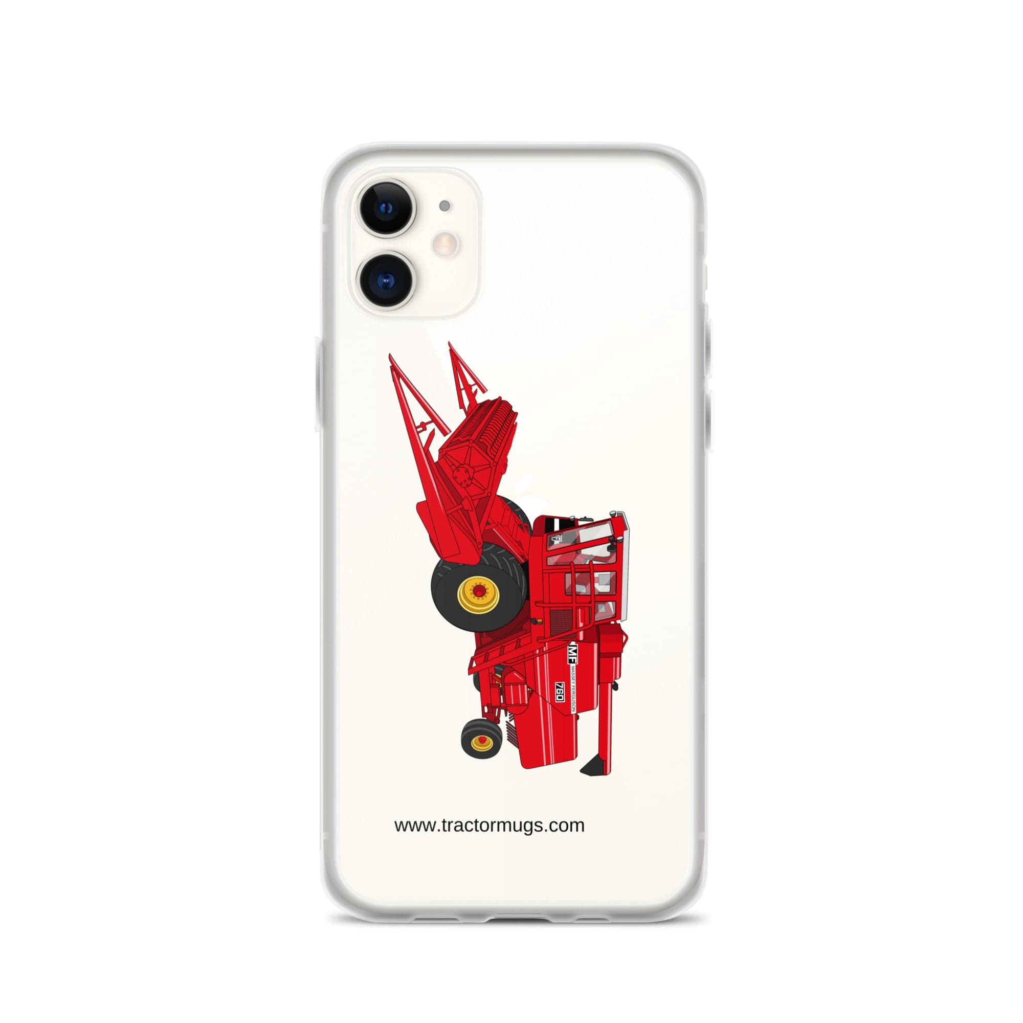 The Tractor Mugs Store iPhone 11 Massey 760 Combine Harvester | Clear Case for iPhone® Quality Farmers Merch