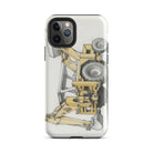 The Tractor Mugs Store iPhone 11 Pro JCB 3C II Pencil Sketch | Tough Case for iPhone® Quality Farmers Merch