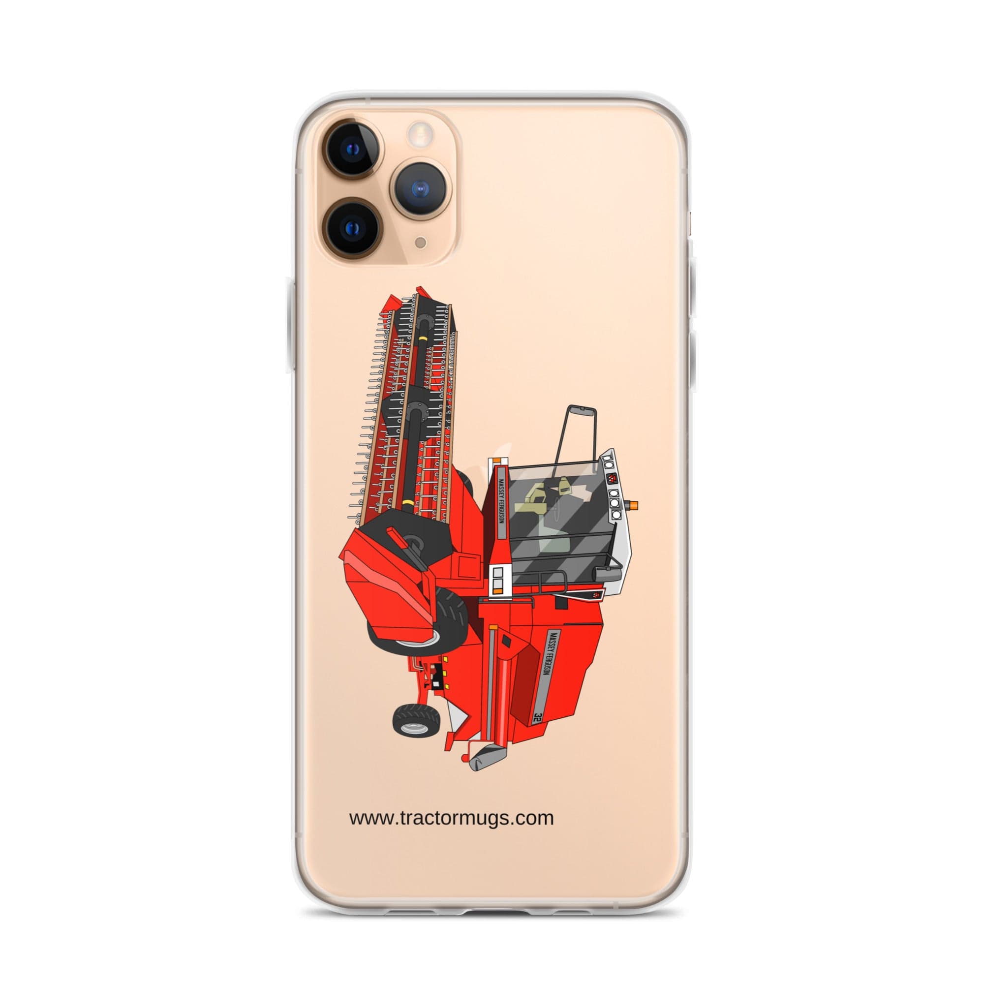 The Tractor Mugs Store iPhone 11 Pro Max 1994 Massey Ferguson 32 Combine Harvester | Clear Case for iPhone® Quality Farmers Merch