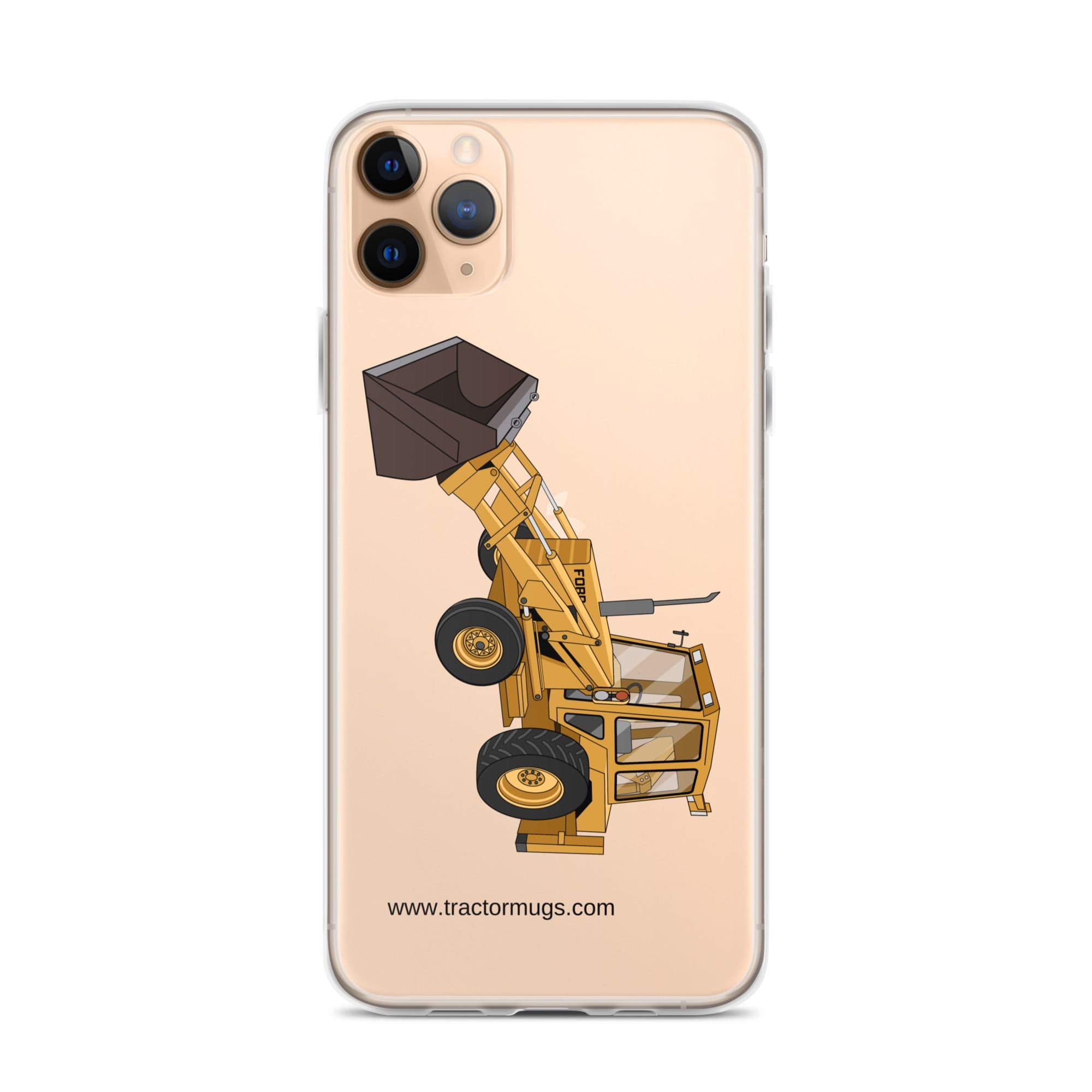 The Tractor Mugs Store iPhone 11 Pro Max Ford 550 Backhoe | Clear Case for iPhone® Quality Farmers Merch