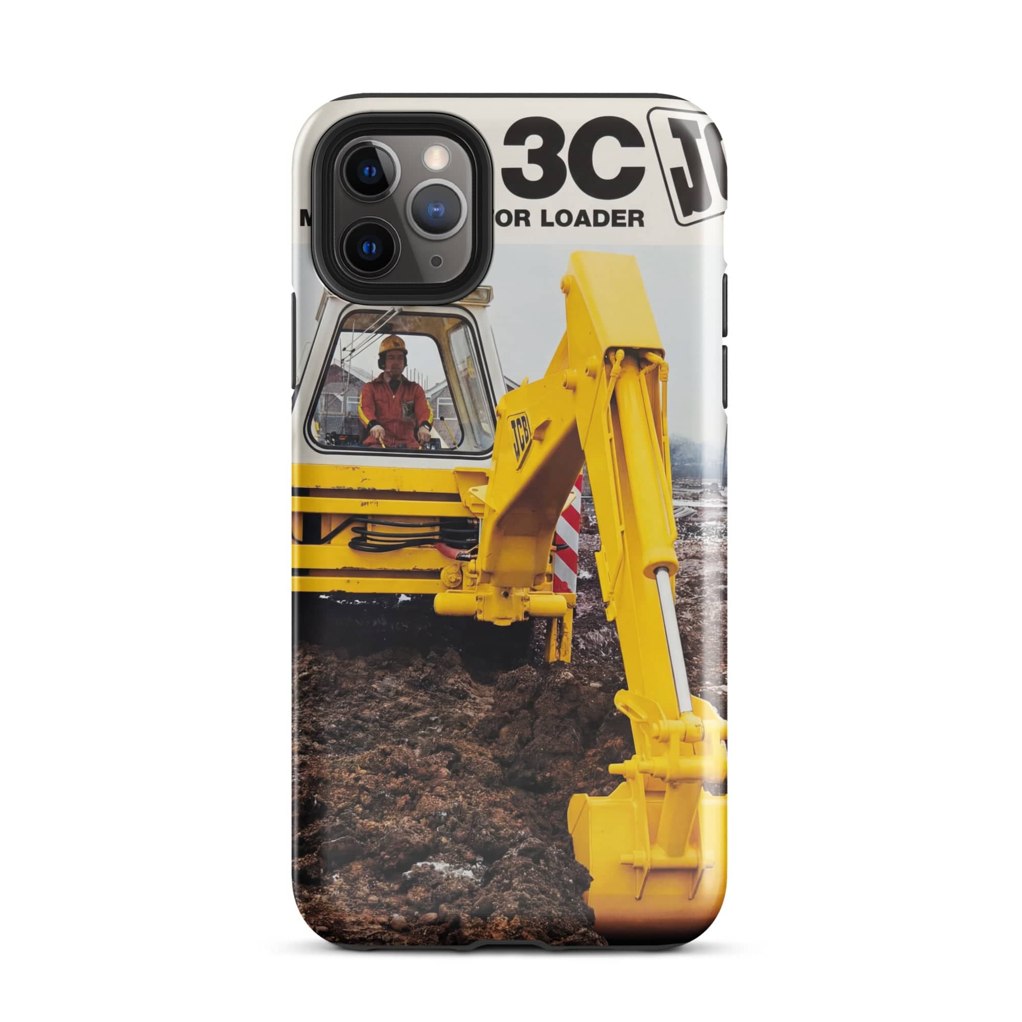 The Tractor Mugs Store iPhone 11 Pro Max JCB 3C II Advert  | Tough Case for iPhone® Quality Farmers Merch