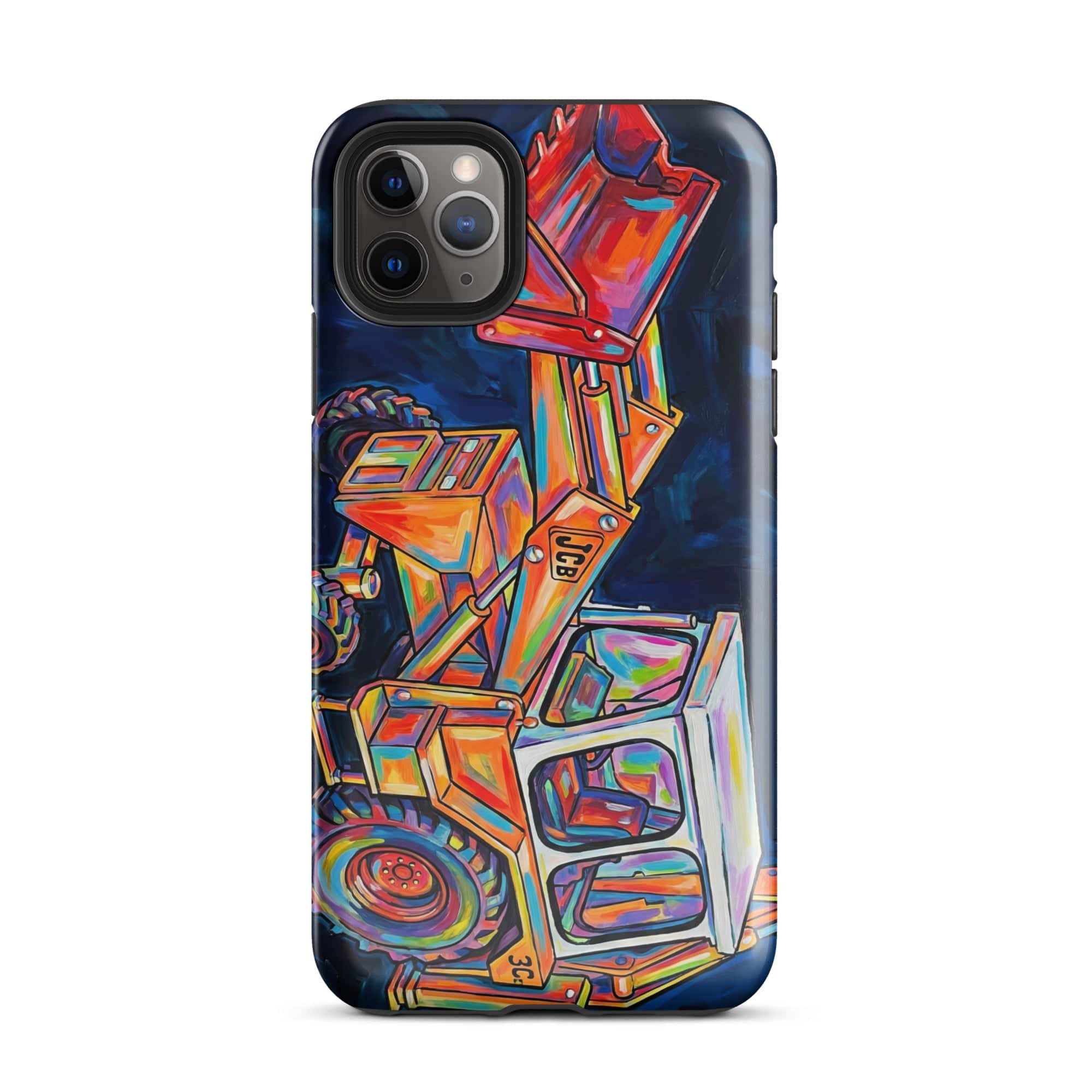 The Tractor Mugs Store iPhone 11 Pro Max JCB 3C II | Splash Art Tough Case for iPhone® Quality Farmers Merch