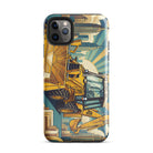 The Tractor Mugs Store iPhone 11 Pro Max JCB 3CX TURBO | Art Deco Tough Case for iPhone® Quality Farmers Merch