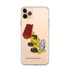 The Tractor Mugs Store iPhone 11 Pro Max JCB 3CX White Cabin 2WD | Clear Case for iPhone® Quality Farmers Merch
