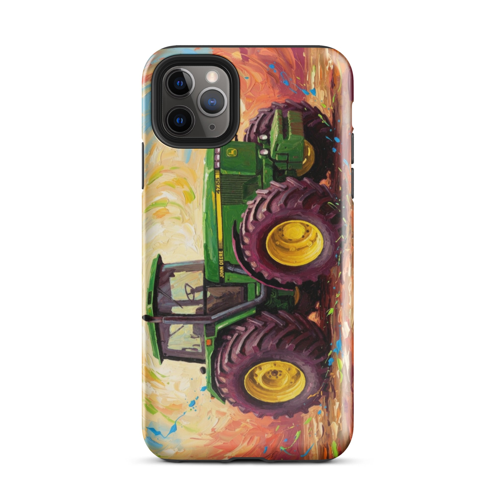 The Tractor Mugs Store iPhone 11 Pro Max John Deere 4755 Splash Art | Tough Case for iPhone® Quality Farmers Merch