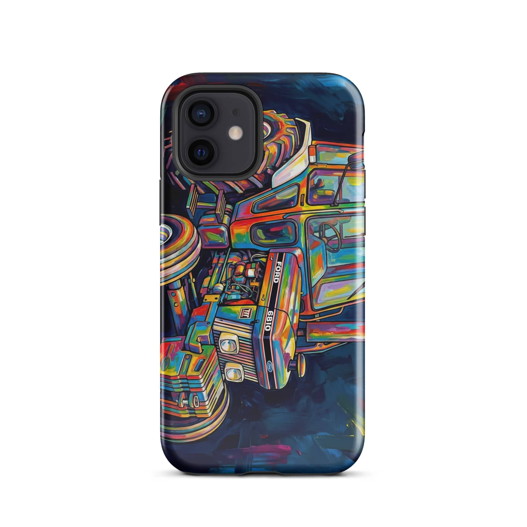 The Tractor Mugs Store iPhone 12 Ford 6810 2WD | Splash Art Tough Case for iPhone® Quality Farmers Merch