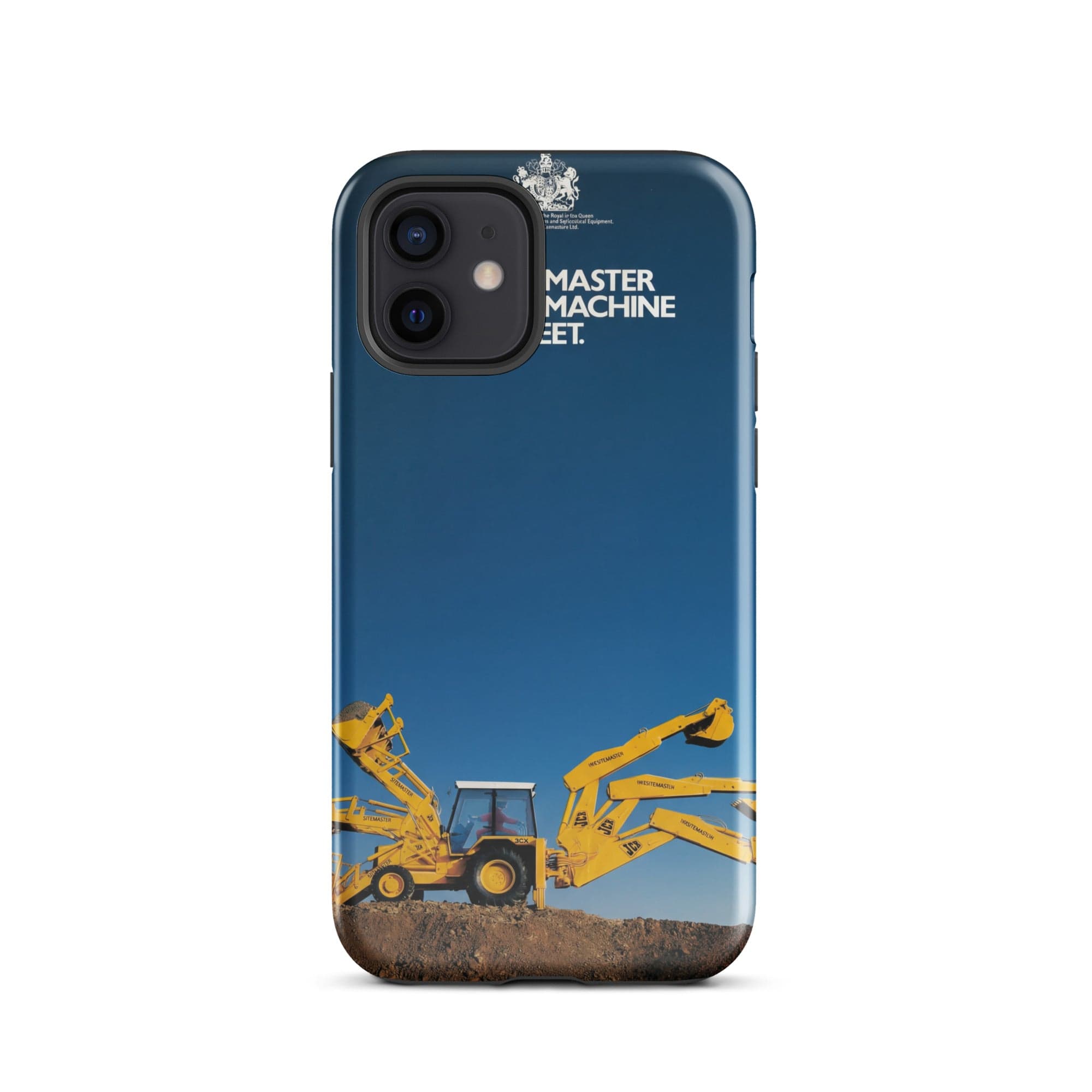 The Tractor Mugs Store iPhone 12 JCB 3CX Sitemaster Advert (1988) | Tough Case for iPhone® Quality Farmers Merch