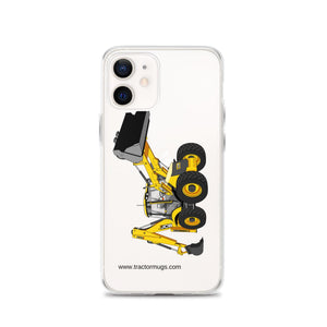 The Tractor Mugs Store iPhone 12 JCB 5CX Backhoe | Clear Case for iPhone® Quality Farmers Merch