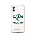 The Tractor Mugs Store iPhone 12 KEEP CALM and KEEP MILKING | Clear Case for iPhone® Quality Farmers Merch