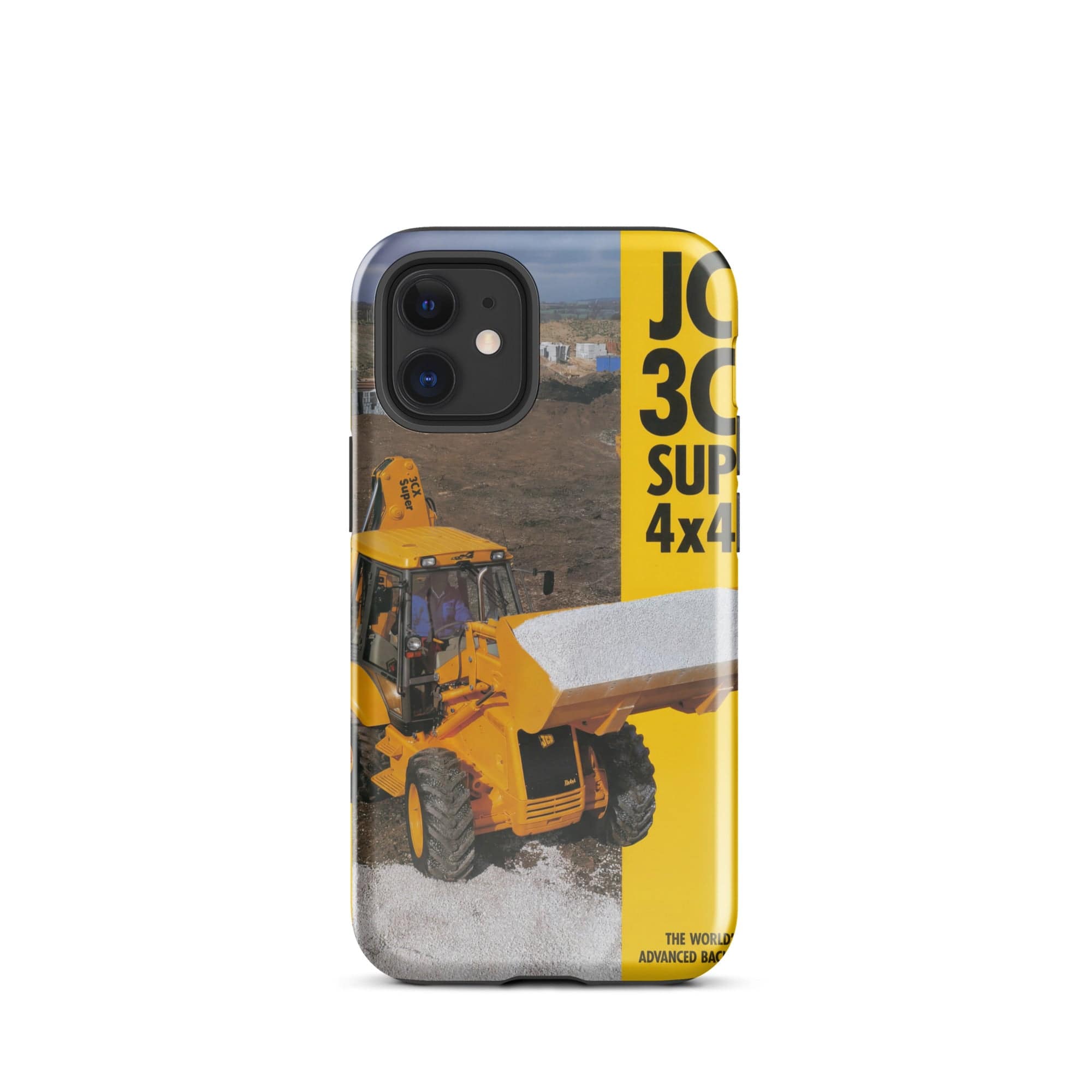 The Tractor Mugs Store iPhone 12 mini JCB 3CX 4x4x4 Brochure | Tough Case for iPhone® Quality Farmers Merch