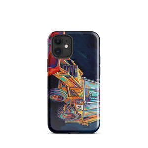 The Tractor Mugs Store iPhone 12 mini JCB 3CX White Cabin | Splash Art Tough Case for iPhone® Quality Farmers Merch