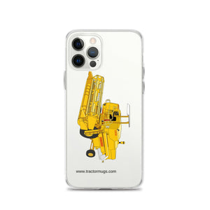 The Tractor Mugs Store iPhone 12 Pro Clayson 8060 Combine Harvester | Clear Case for iPhone® Quality Farmers Merch