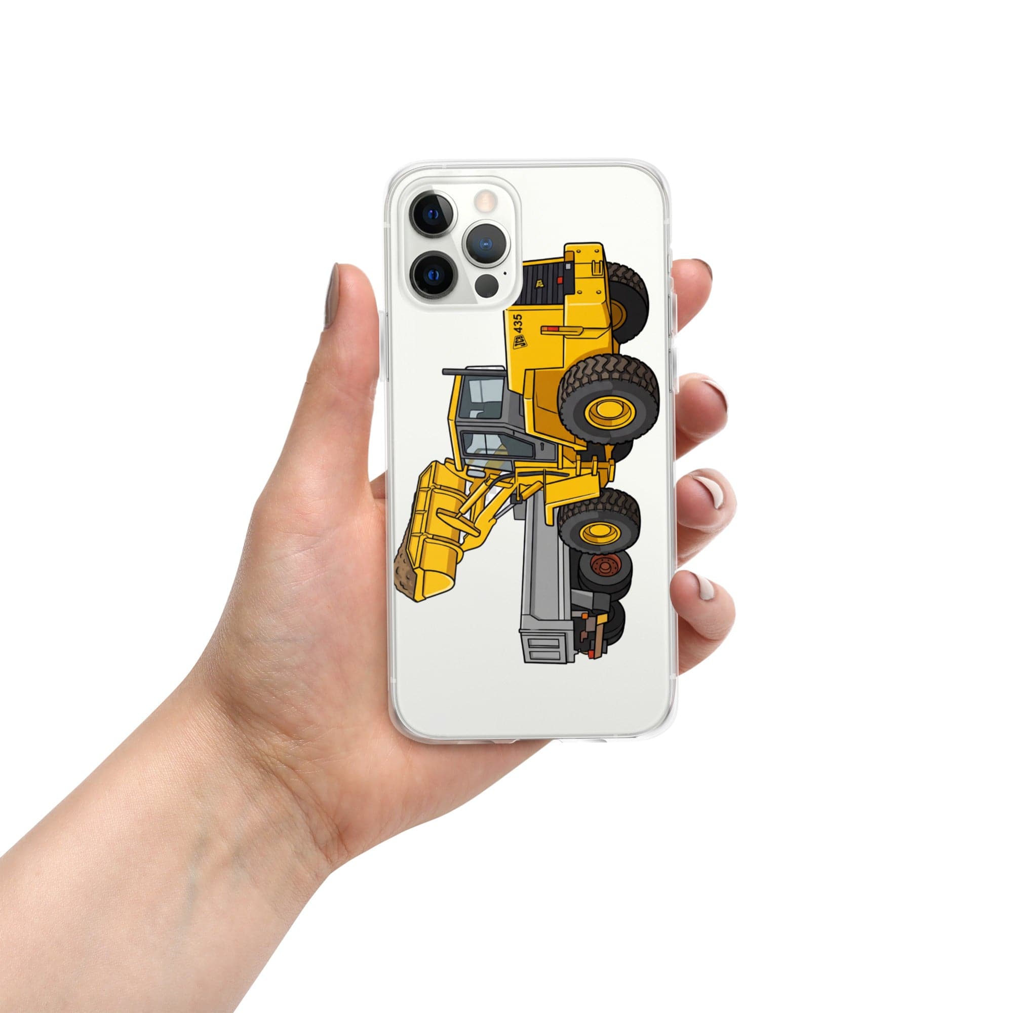 The Tractor Mugs Store iPhone 12 Pro JCB 435 Loader | Clear Case for iPhone® Quality Farmers Merch