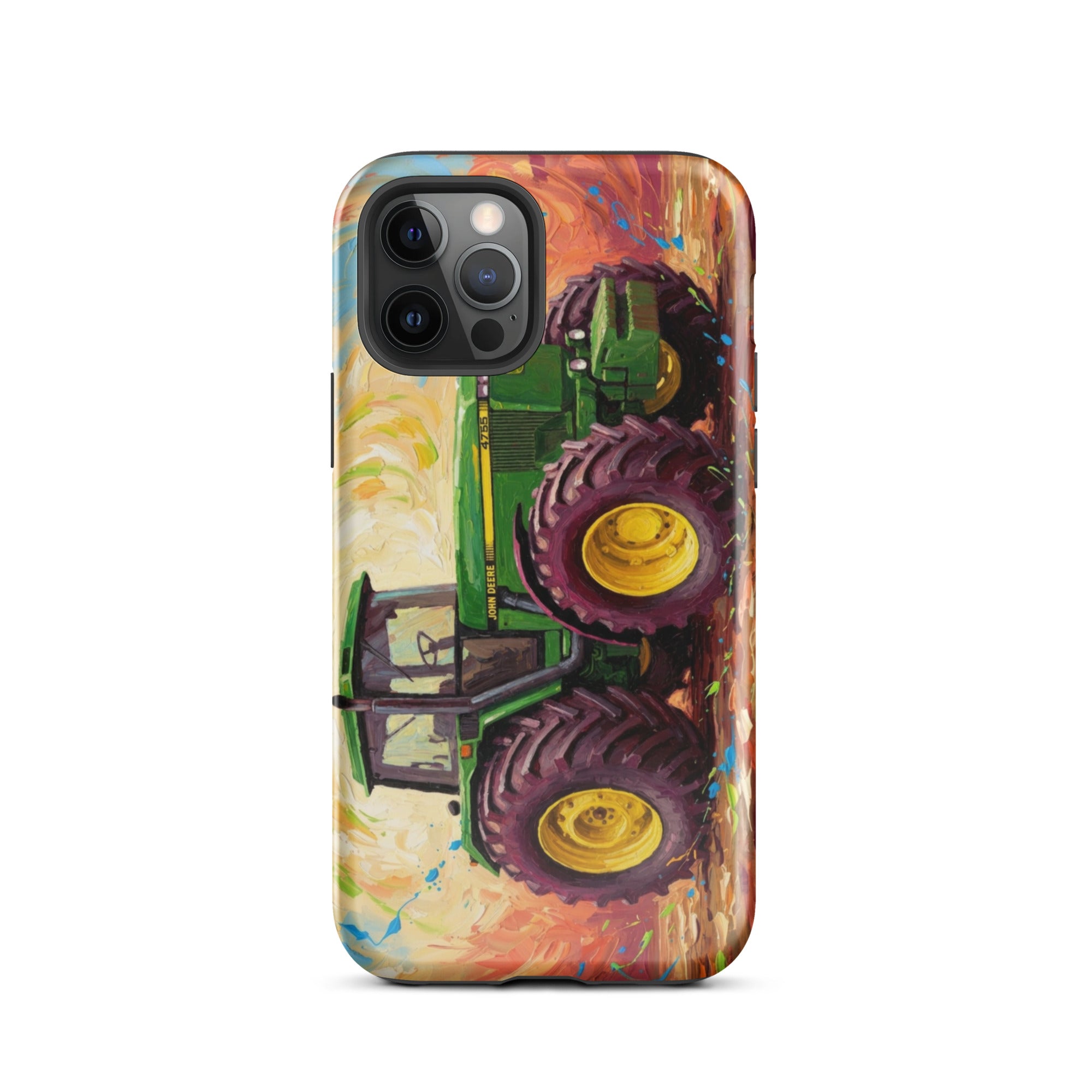 The Tractor Mugs Store iPhone 12 Pro John Deere 4755 Splash Art | Tough Case for iPhone® Quality Farmers Merch