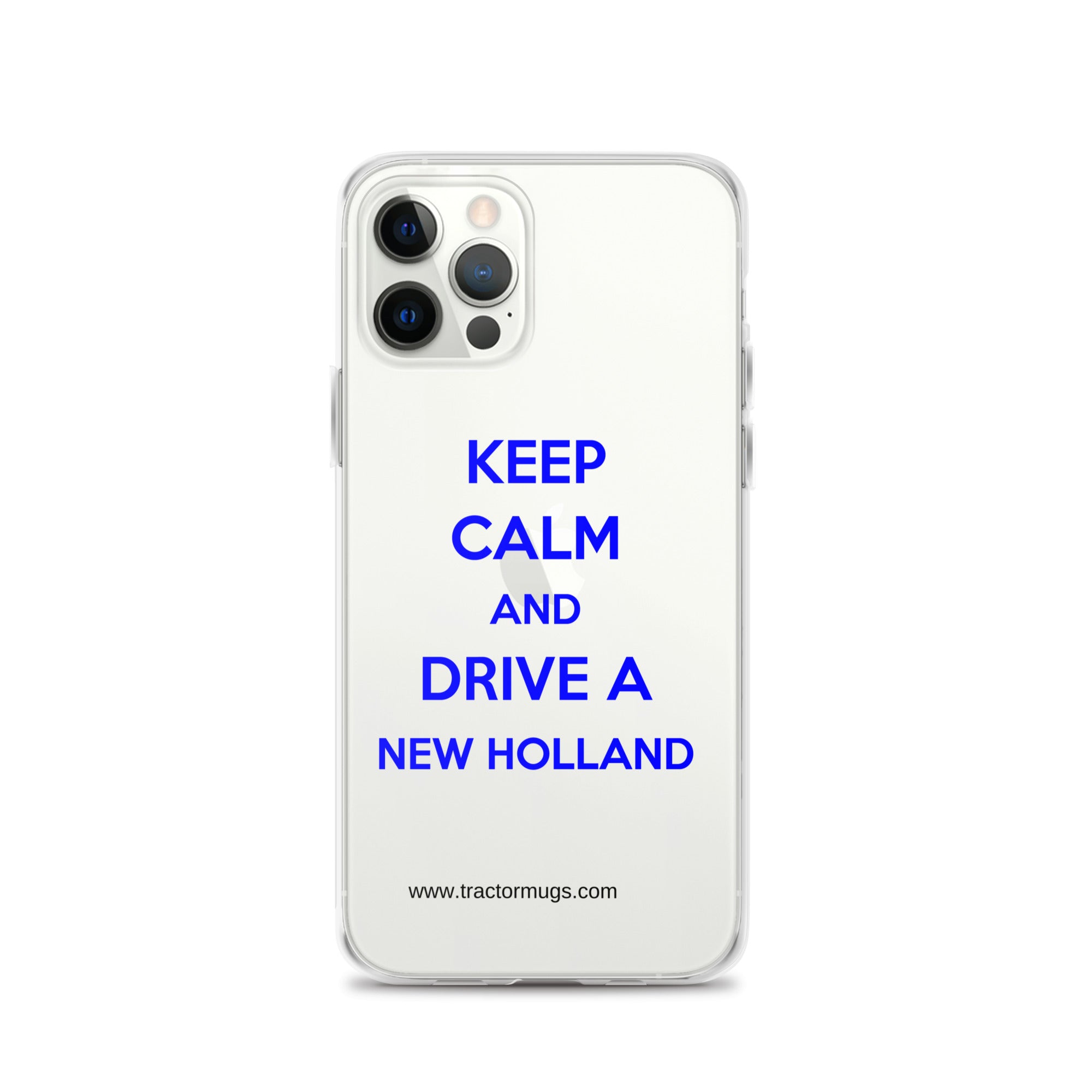 The Tractor Mugs Store iPhone 12 Pro Keep Calm New Holland | Clear Case for iPhone® Quality Farmers Merch