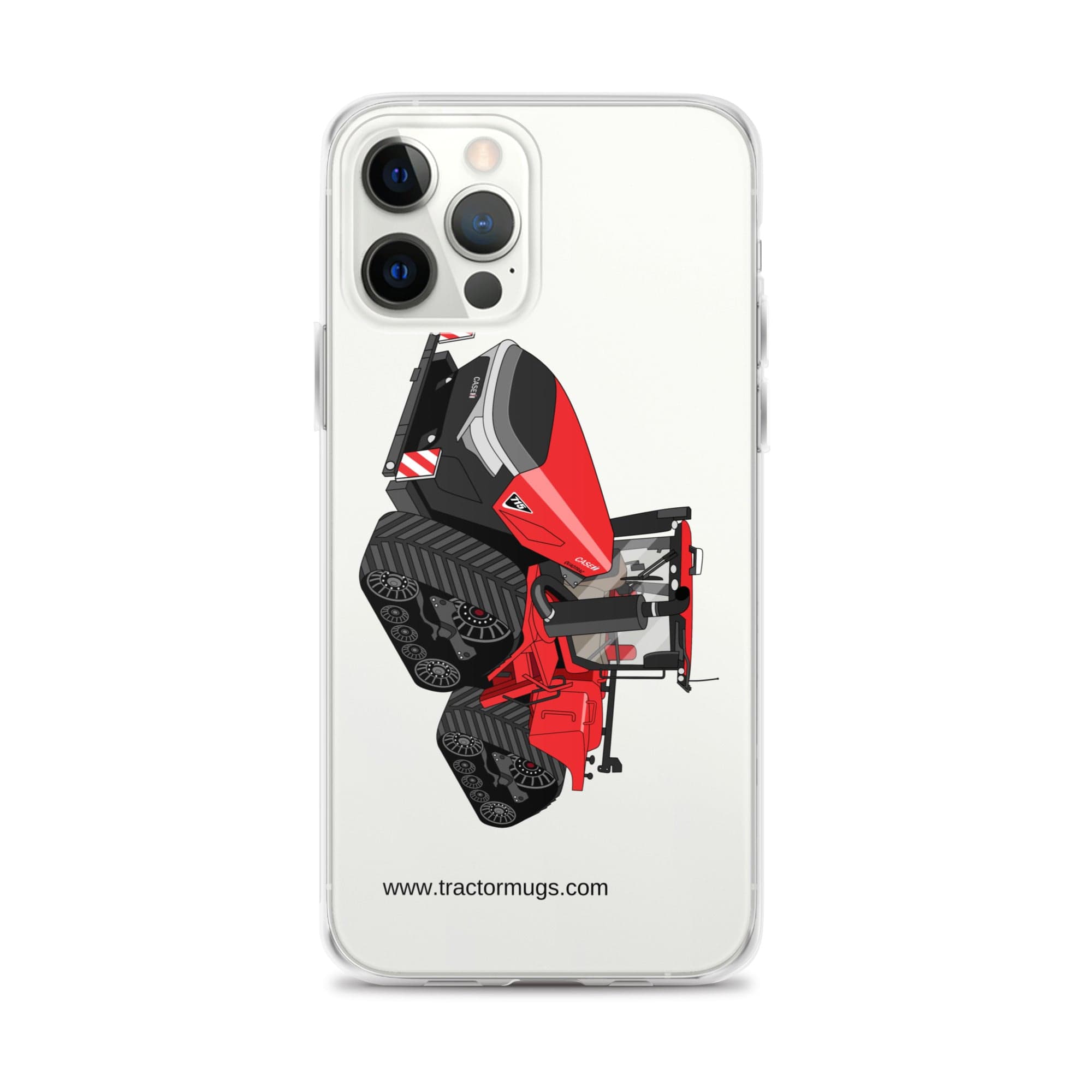 The Tractor Mugs Store iPhone 12 Pro Max Case IH Quadtrac 715 | Clear Case for iPhone® Quality Farmers Merch