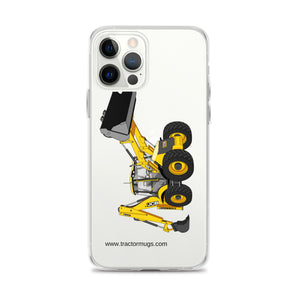The Tractor Mugs Store iPhone 12 Pro Max JCB 5CX Backhoe | Clear Case for iPhone® Quality Farmers Merch